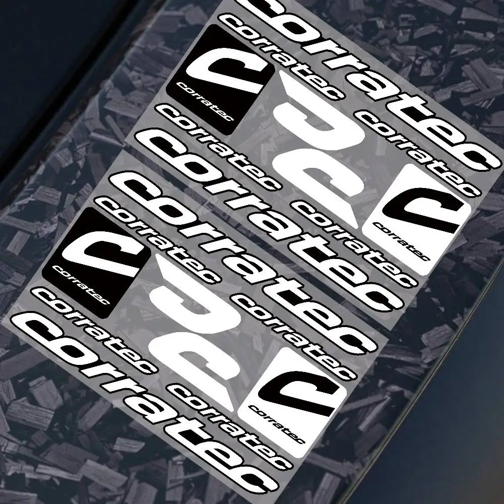 1SETBicycle Brand Style Waterproof Vinyl Sticker Set For Bike Frame Decor, White/Black Letter Decals