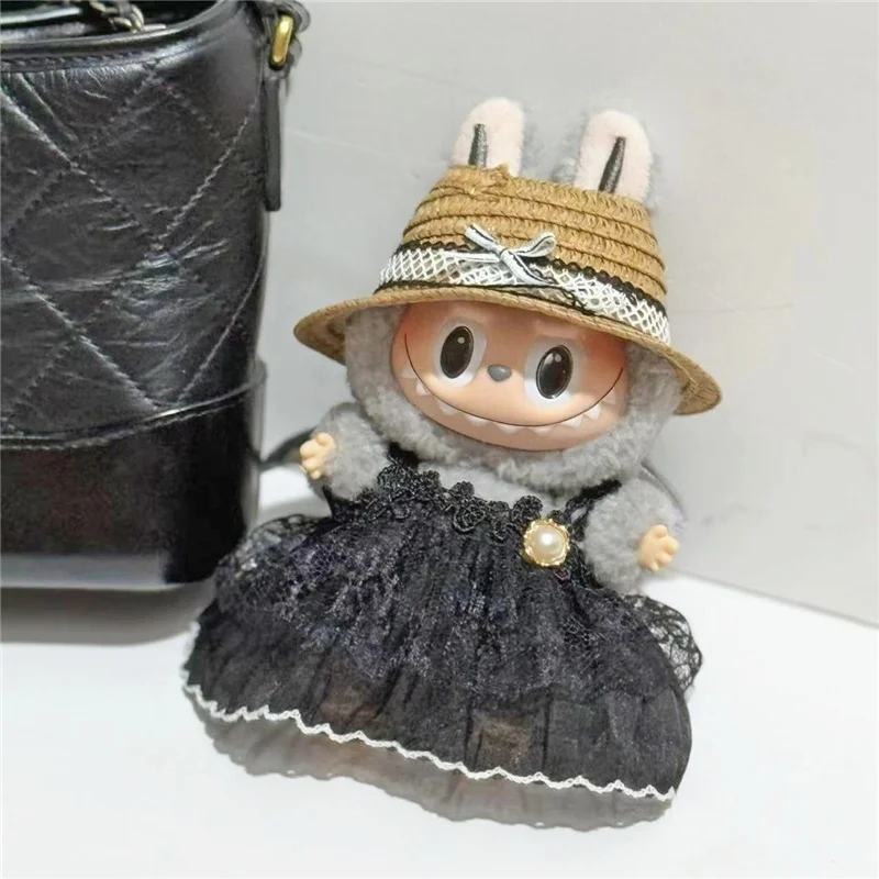 ل 15 17 سنتيمتر Labubu هالوين Ghostg متوهجة الملابس الجناح اليقطين الحمالات عقال تأثيري ديكور الزي الملابس والاكسسوارات