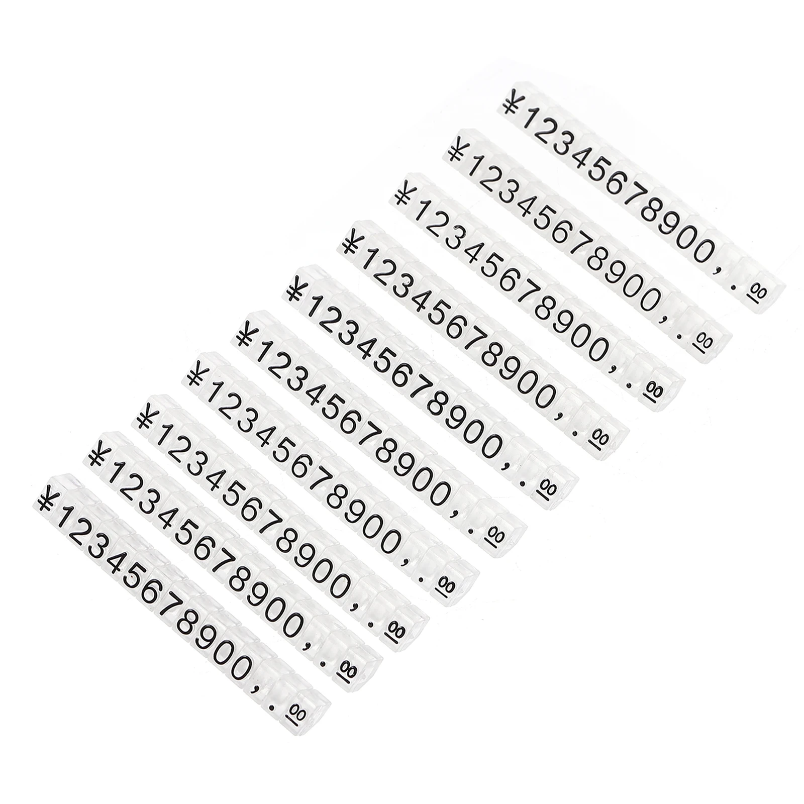 

10pcs Price Display Boards for Jewelry Store Plastic Smooth Round Edge Number Tags Clear Labels Market Signs