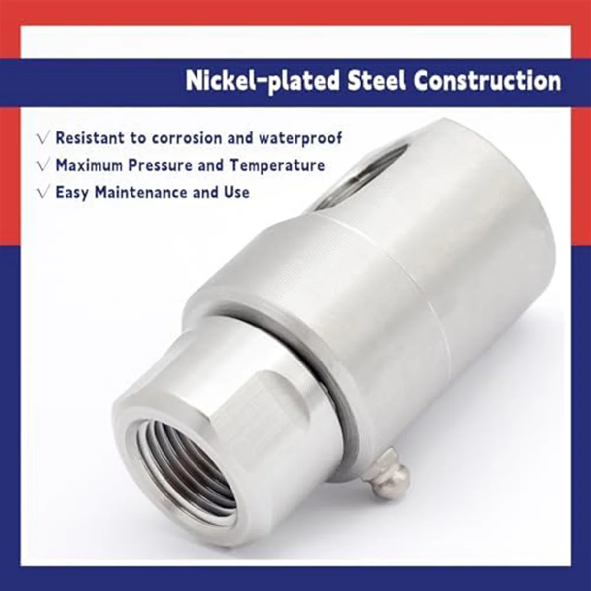 AA84 Поворотная катушка для шланга 1/2 дюйма, сверхмощная стальная катушка для шланга FXF 5024-Ni-AL FXF с смазным фитингом для промышленного вращающегося вертушки