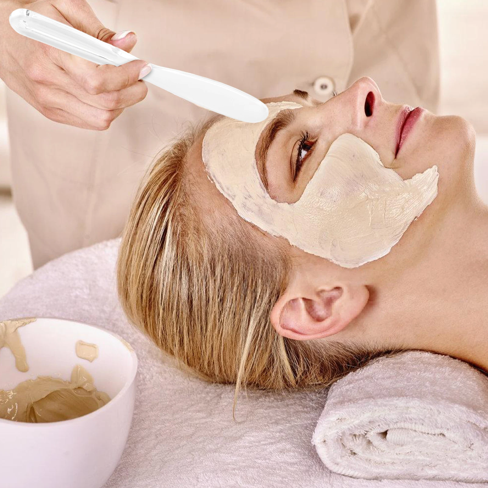 Aplicador de máscara de plástico, raspador grueso, herramienta de mezcla de belleza, espátula de crema transparente, gelatina corporal, bricolaje, cuidado de la piel, viaje