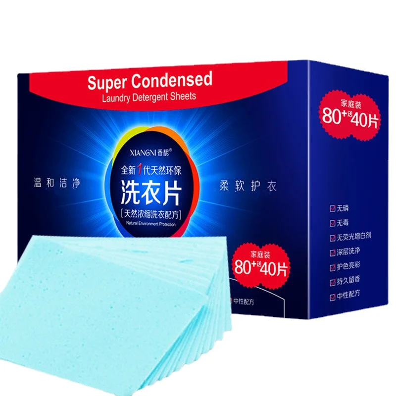 40 Pcs Laundry Tablets Efficient Detergent Easy Dissolve Laundry Tablets Strong Deep Cleaning Detergent Laundry Soap Tablets