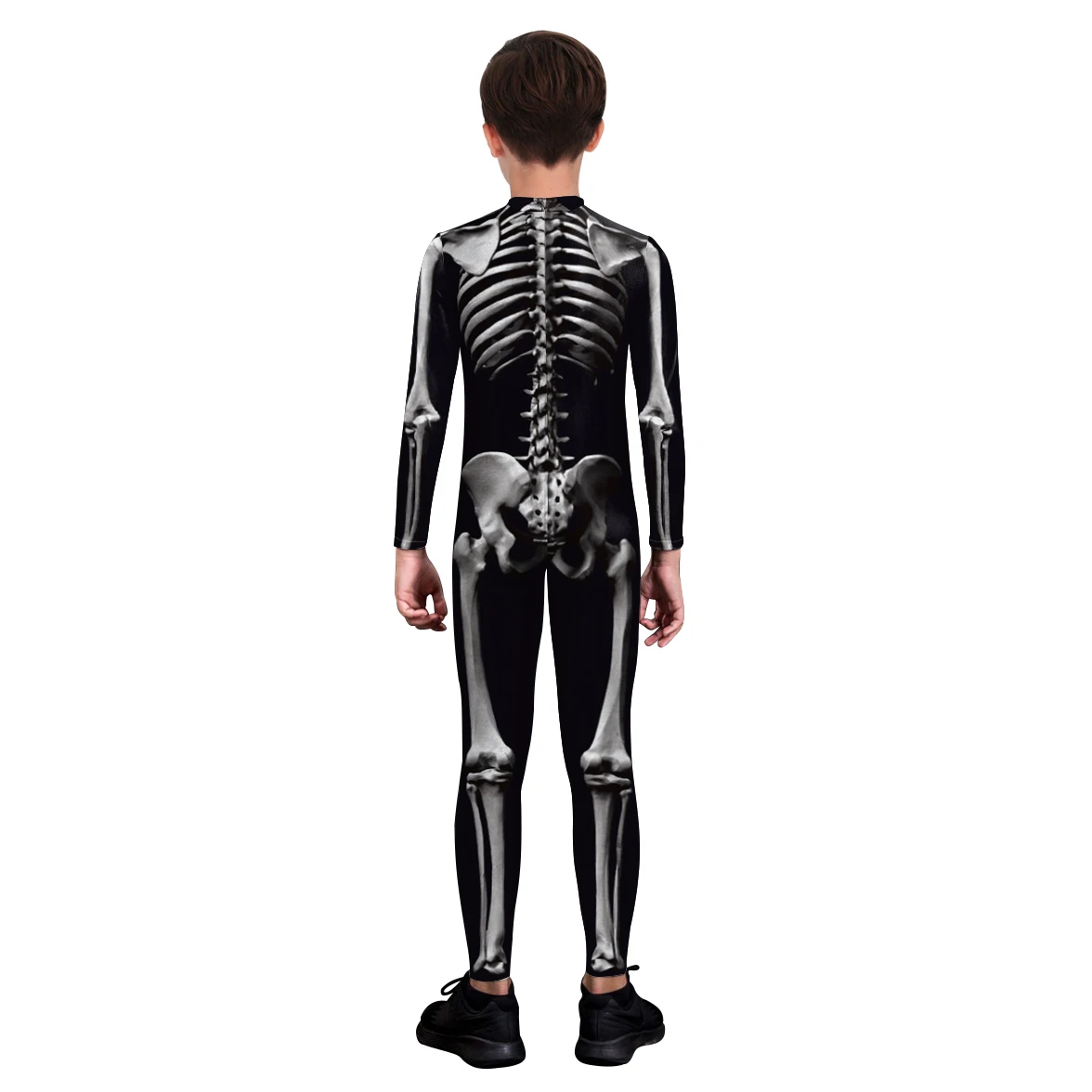 Children Halloween Cosplay Costume Zombies Skeleton Print Jumpsuit Boys Girls Zentai Suit Xmas Party Clothes Gifts Kids Cartoon