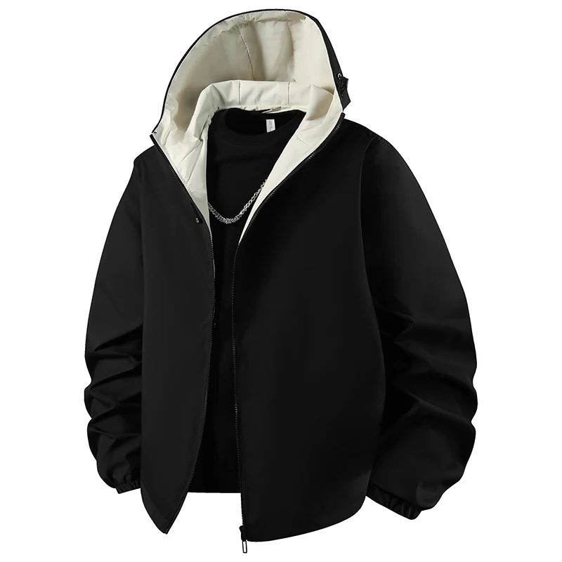 

Spring and Autumn Men's Windproof Jacket New Casual Zipper Stand Collar Waterproof Outdoor Sports Bomber Jacket Youth Clothes
