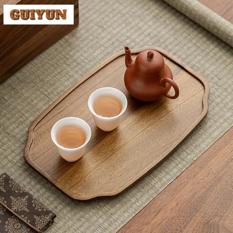 

Walnut Tea Tray Afternoon Tea Dessert Plate Coffee Storage Board Sweet Table Decoration Trays Dishes For Serving Drinkware Craft
