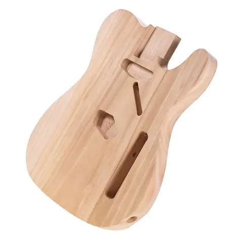 Platane Wood Guitar Body T02 Unfinished Electric Guitar Body Sycamore Wood Blank Guitar Barrel for Electric Guitars DIY Parts