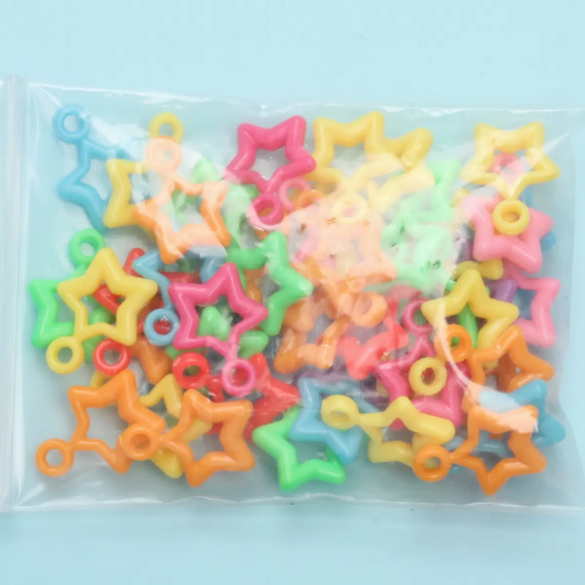 11-21mm 50pcs Multicolor Acrylic Flower Fruit Star Pendant Heart Beads DIY Bracelet Earrings For Kids Jewelry Making Handmade