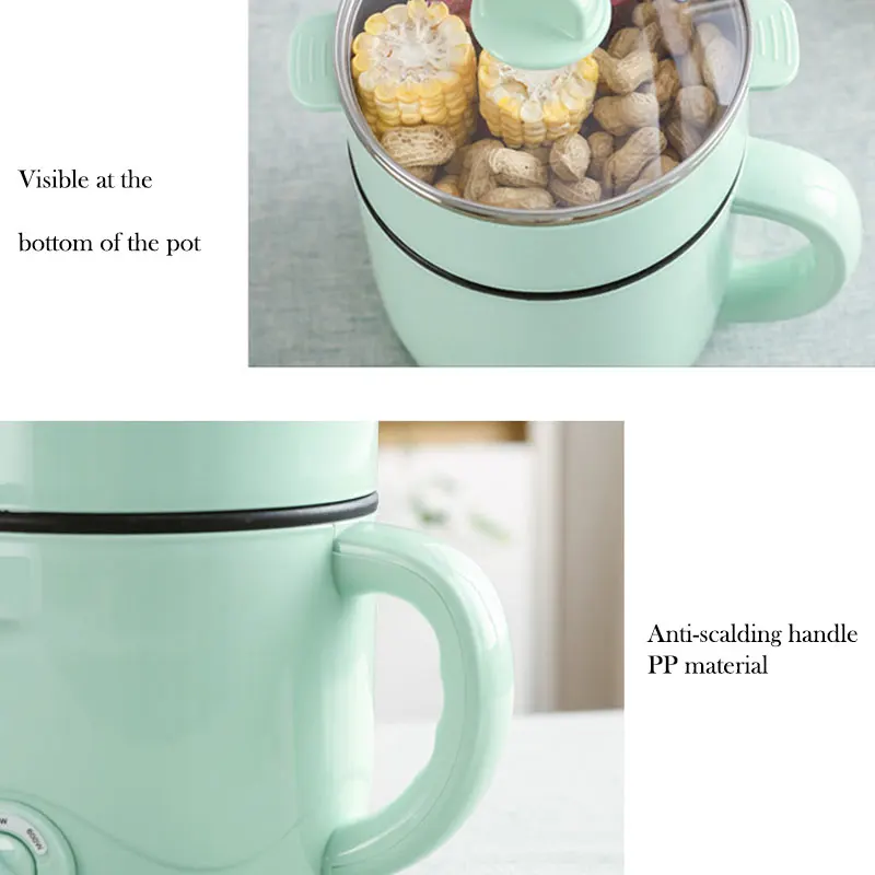 มัลติฟังก์ชั่เครื่องทำอาหารไฟฟ้าในครัวเรือนเดี่ยว/คู่ชั้นหม้อร้อน220V หม้อหุงข้าวไฟฟ้า Non-stick Pan