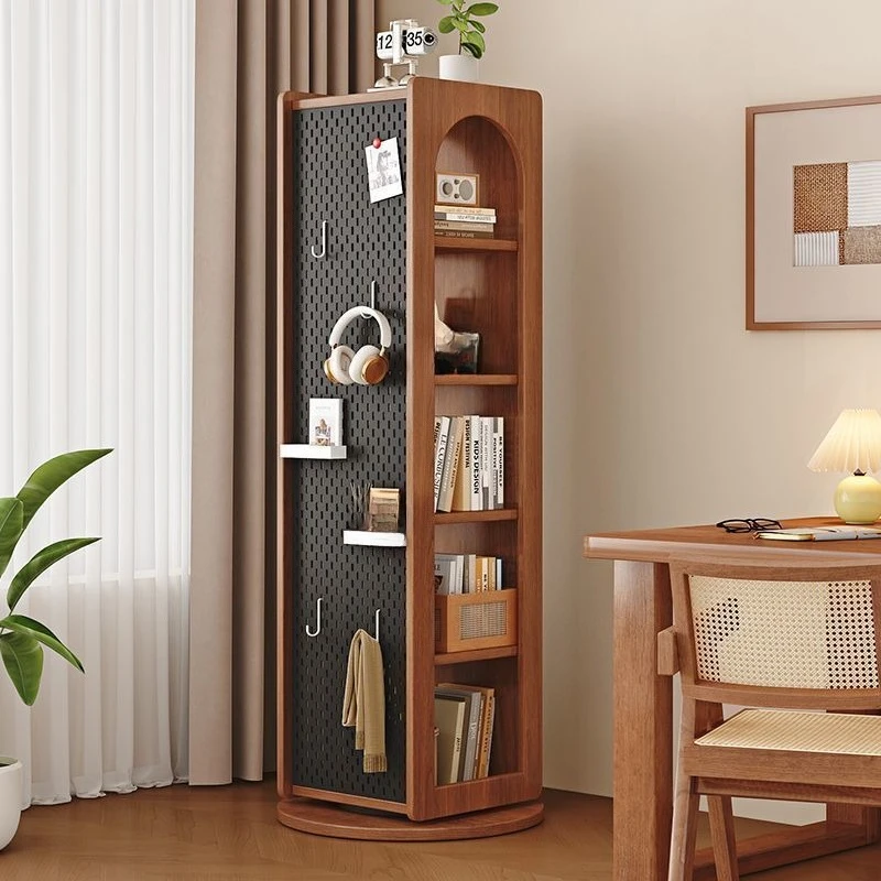 Corner Cabinet Rotatable Shelf Full-length Mirror Living Room Bedroom Multifunctional Storage
