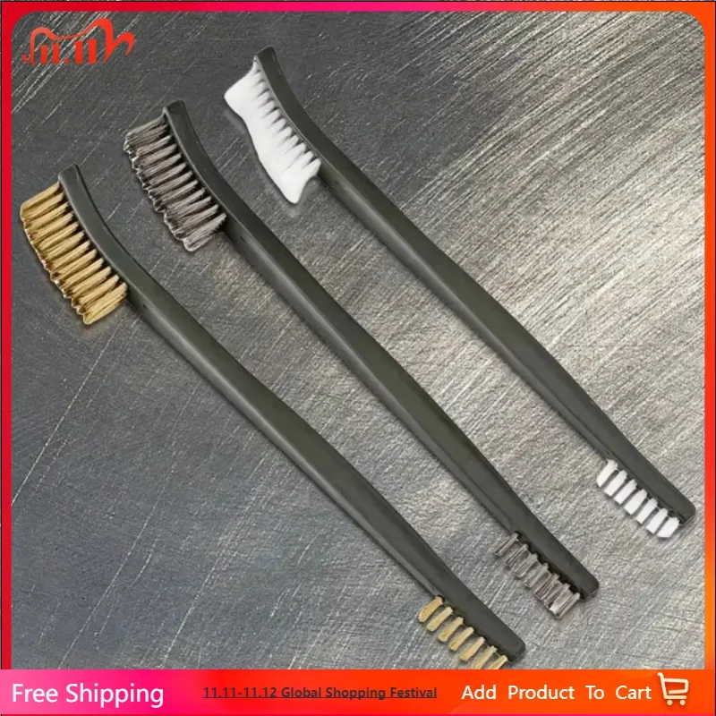 

3 PCS Wire Brush Set Polishing Universal Hunting Gun Cleaning Kit Tactical Rifle Gun Cleaning Tool for Cleaning Paint/Rust/Dirt