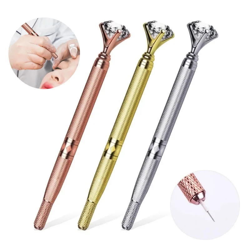 

Ручка ручной работы с алмазным узором и вышивкой, карандаш для бровей с крестом и круглым отверстием, ручки для перманентного макияжа, ручки Microblade, инструменты