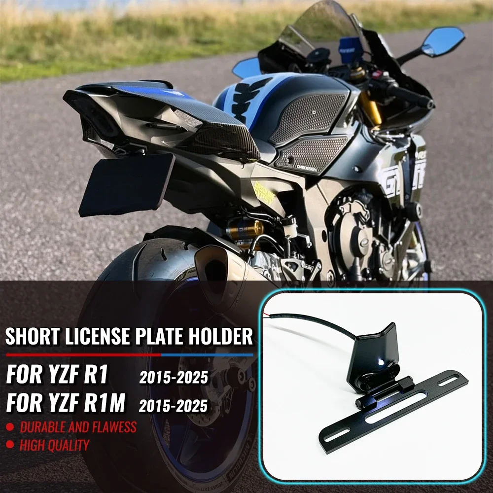 

Soporte para matrícula, luz LED para YAMAHA YZF R1 R1M R1S 2015-2023 2024 2025, accesorios para motocicleta, eliminador de guard