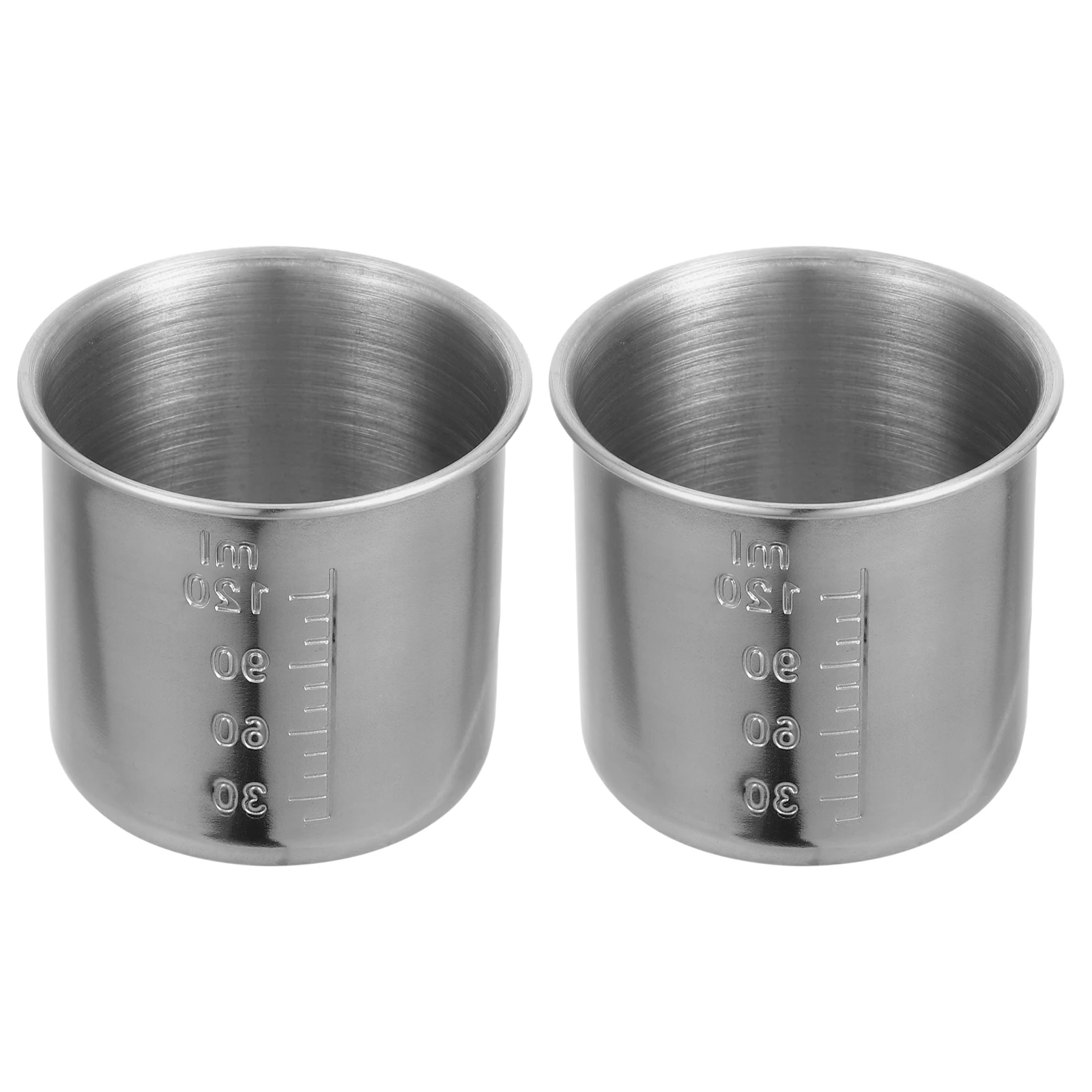 

2 Pcs Measuring Cups Rice for Cooker Multi-function Household Stainless Steel Measure Sturdy Replacement