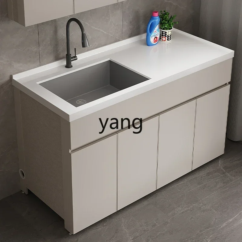 CX Space Washing Machine Cabinet Combination Stainless Steel Sink Balcony Garden Aluminum Alloy Washbasin