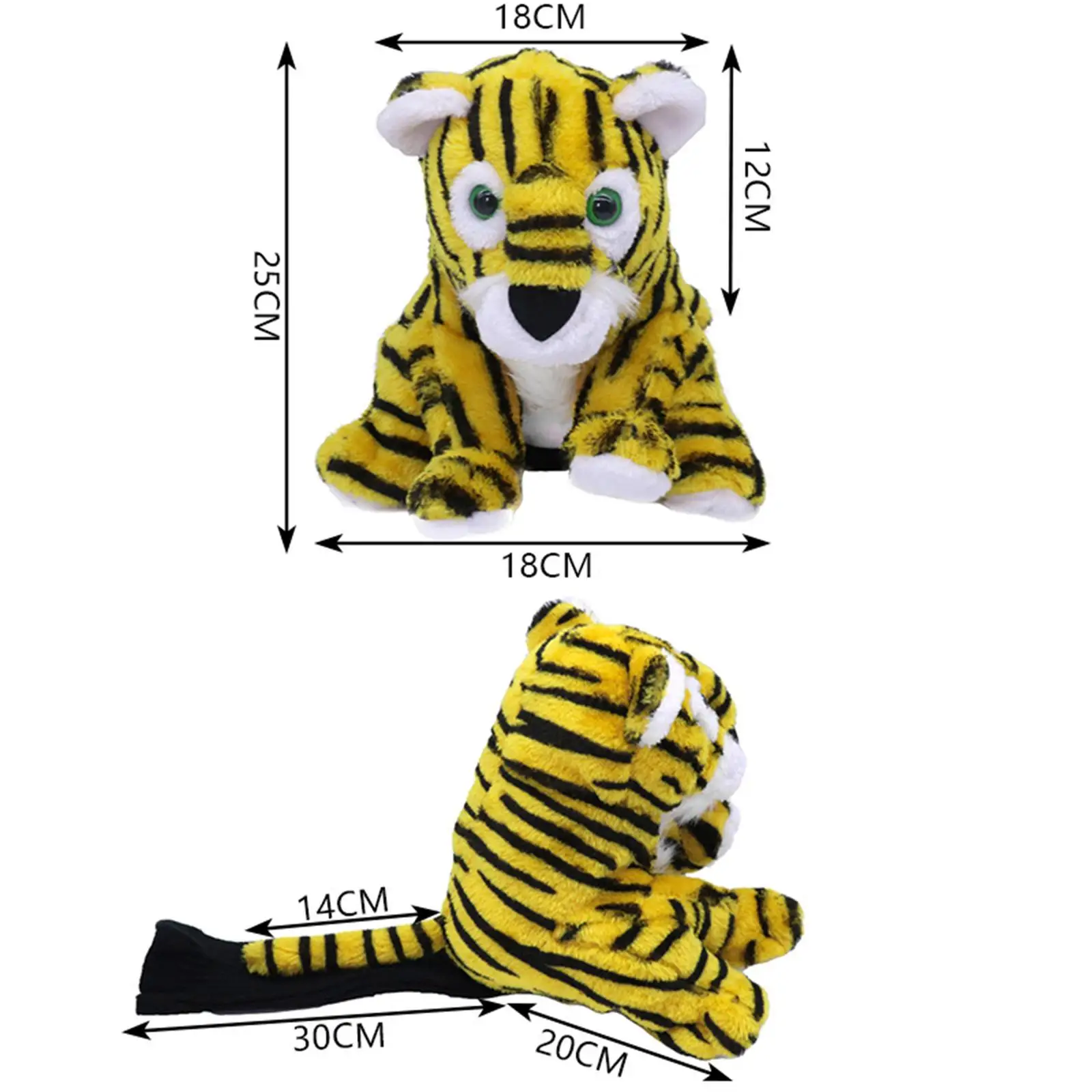 Golf Wood Headcover Golf Club Head Cover Funny Tiger Shaped Golf Club Protectors Scratchproof Golf Head Covers Golfer Gift