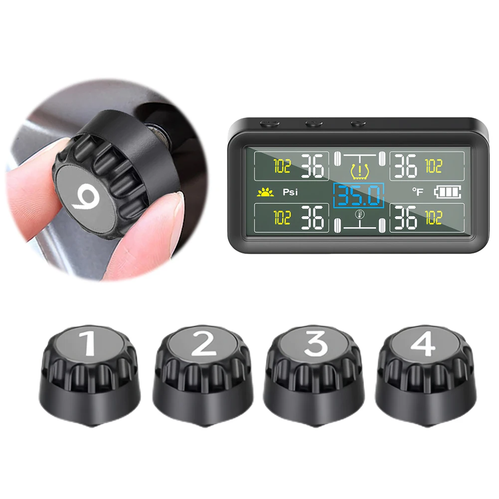 

Tire Pressure Monitoring System LCD Display Tire Pressure Monitor System Universal TPMS for RV Sedan SUV Truck