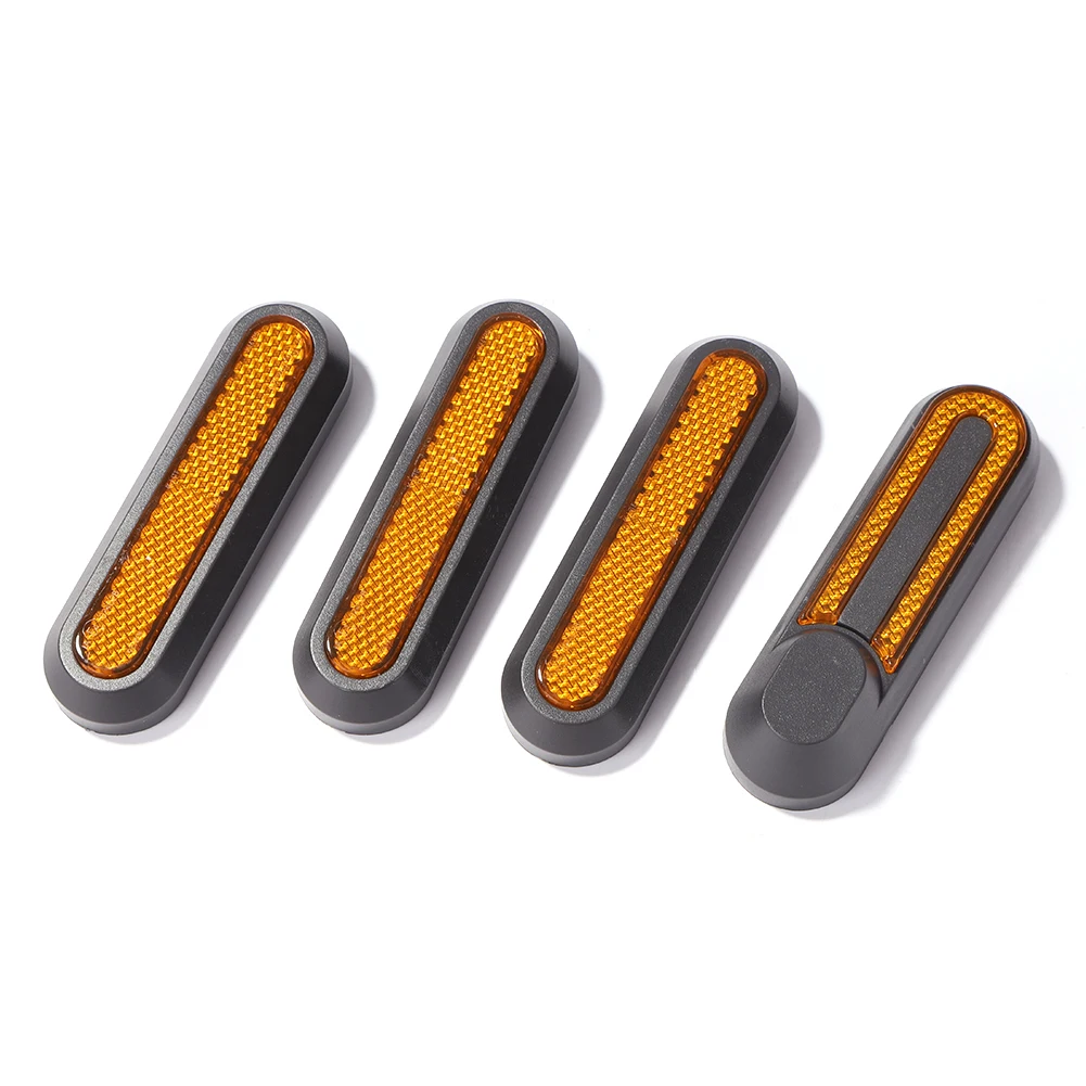 4pcs Electric Scooter Front Rear Wheels Cover Tyre Hubs Cap Protective Shells Reflective Stickers for M365 Electric Scooter