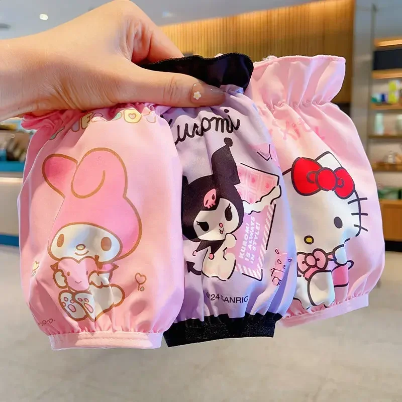 Sanrio Hello Kitty Sleeves Children Girls Cute Cartoon Warm Sleeves Soft Comfortable Anti-dirty Waterproof Sleeves Kawaii Gift