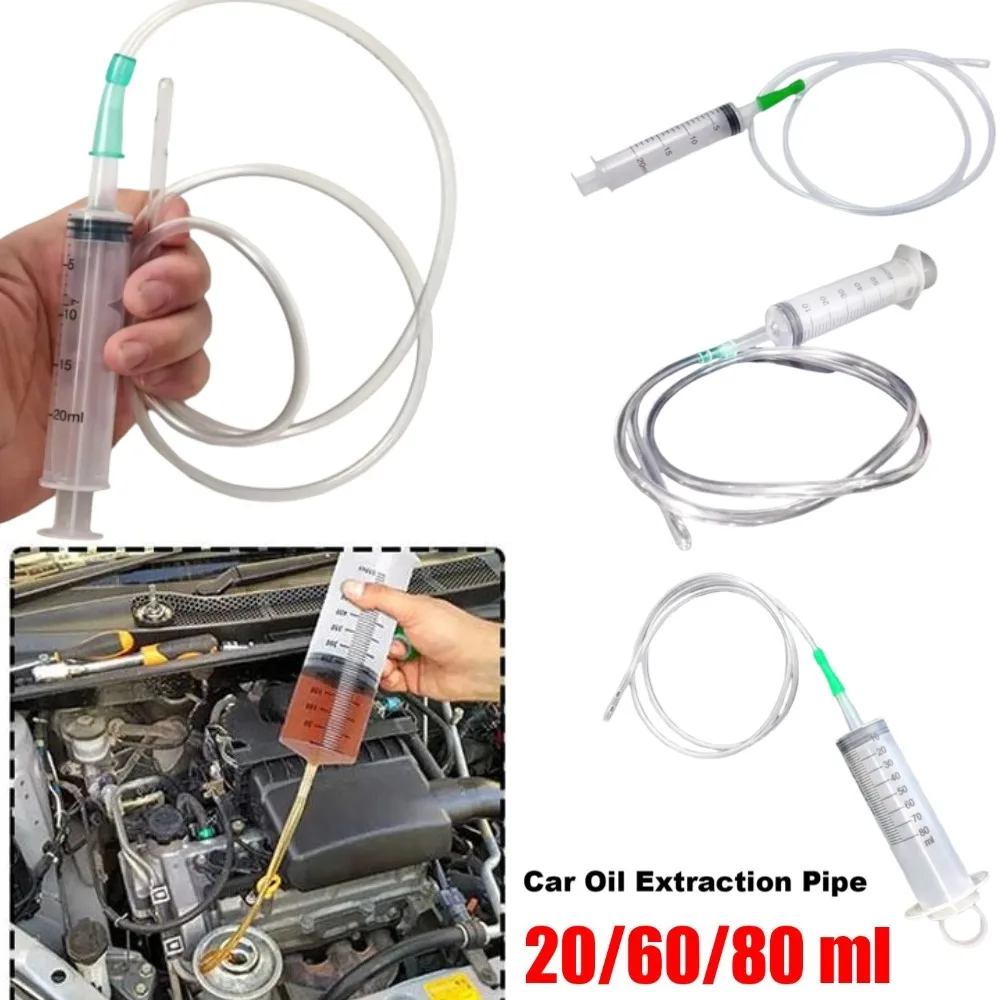 Jeringas de 20/60/80 ml con Bomba de Aceite y Manguera de 1 m, Bomba de Medición Reutilizable para Nutrición de Mascotas, Jeringa para Nutrientes Hidropónicos