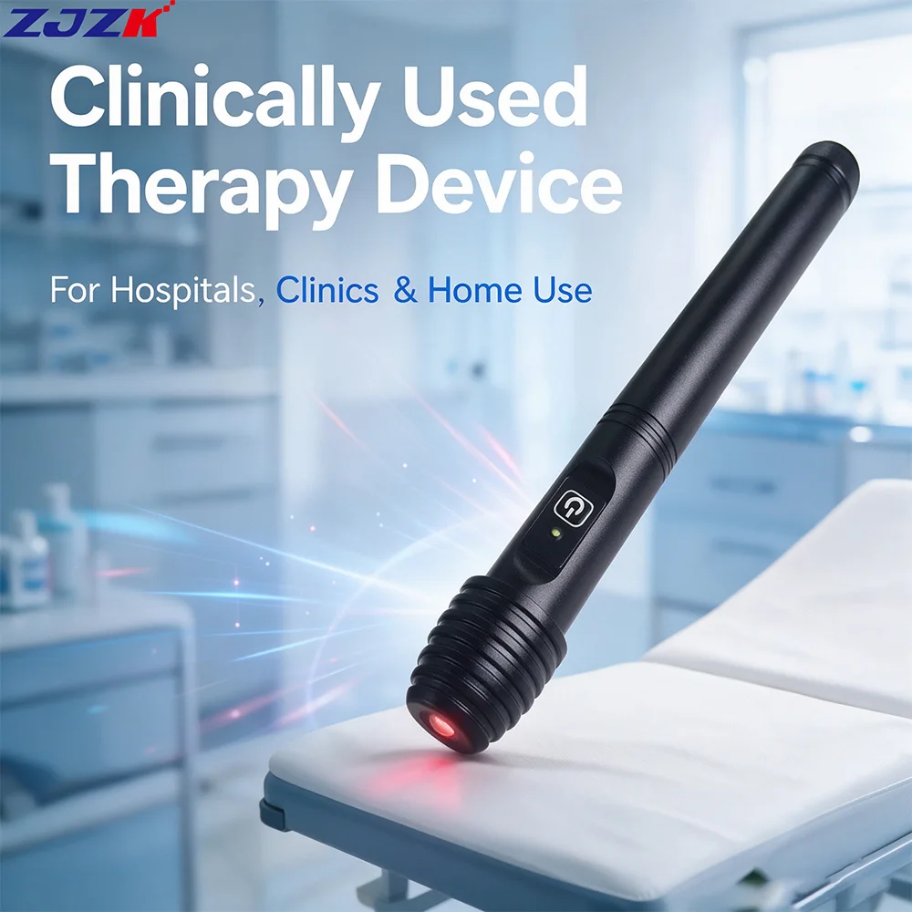 ZJZK 808nm Therapeutic Cold Laser 500mW 1 Diode MLS Medical Cold Laser Pen for Lumbar Pain Muscle Strain Inflammation Recovery