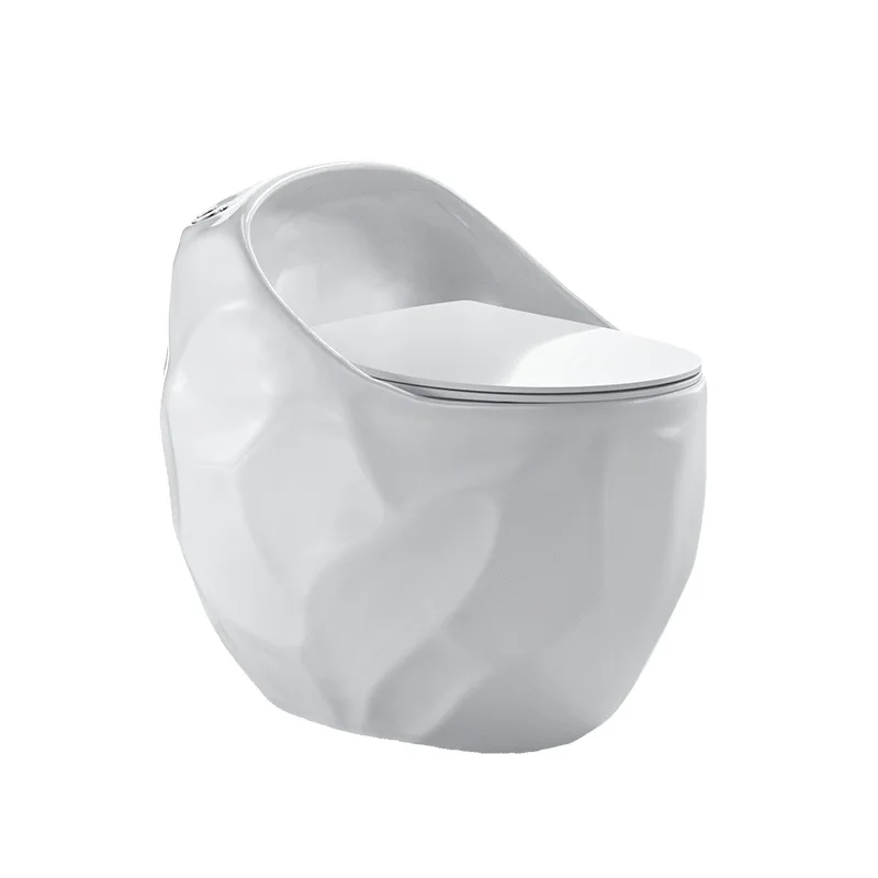 Floor Mounted Egg Shape Toilet WC One Piece Toilet Newly Design S-Trap Siphonic One-Piece Toilets Toilet Set Bathroom