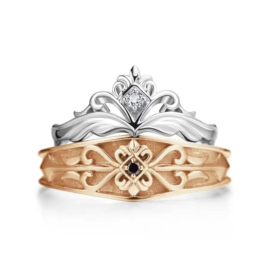 

Премиум-дизайнерские кольца ручной работы из 100% золота 18 карат/14 карат, изысканные обручальные/помолвочные кольца для него и нее