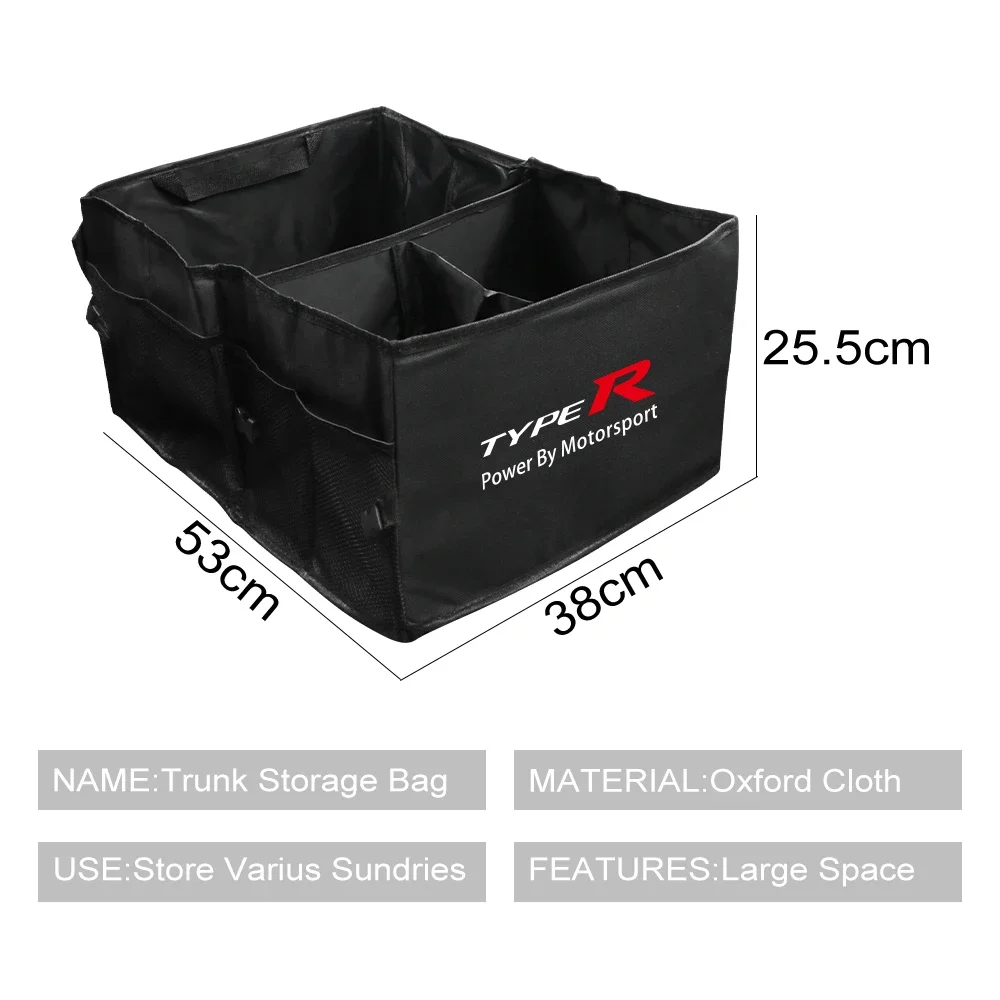 For Honda Civic Type R Type S Large Capacity Car Storage Box Car Trunk Organizer Auto Trucks Trunk Box Storage Accessories