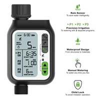 HCT-355 Irrigation Water Timer Garden Drip Accessories Sprinkler Timer Program Set Smart Rain Sensor All Season Use
