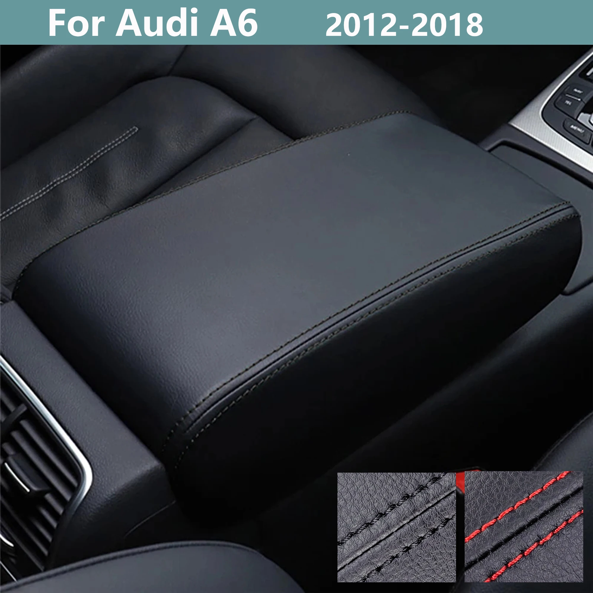 Car Console Armrest Box Cover for Audi A6 C7 2012-2015 2016 2017 2018 Armrest Storage lid Protection Cushion Pad Armrest Lid