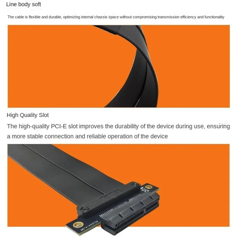 [NEW!】 PCI-E Riser Card Pcie X4 To X8 X16 4.0 GEN4 Extension Cable 25Cm PCI-E 4X Cable PCI-Express Riser