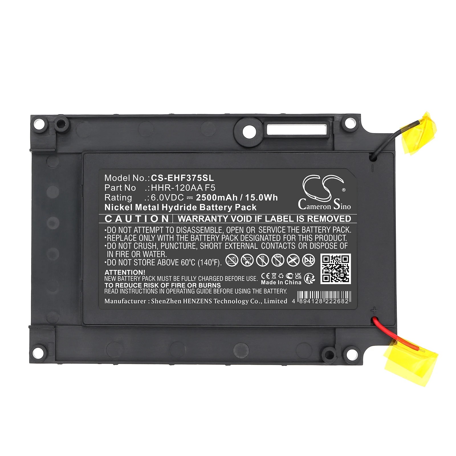 

CS Replacement Battery for Emerson Hart Fieldbus 375 Handheld Terminal Field Communicator PN:HHR-120AA F5 2500mAh / 15Wh