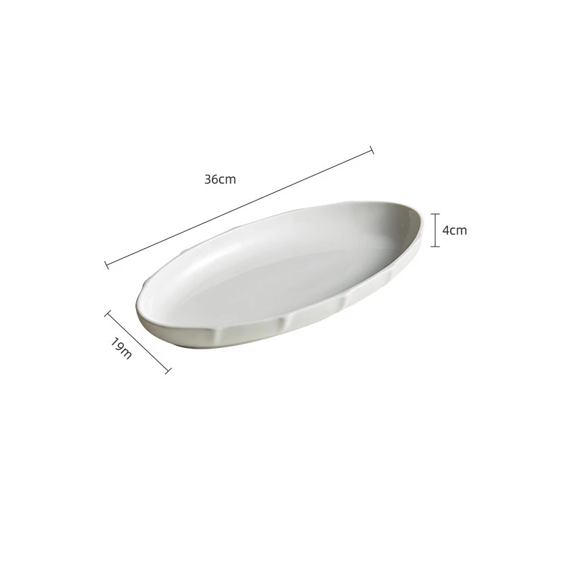 Steamed Fish Plate Japanese Large Ceramic Dish Baking BBQ Disc Western Pizza Steak Pasta Tray Dessert Cake Snack Platter