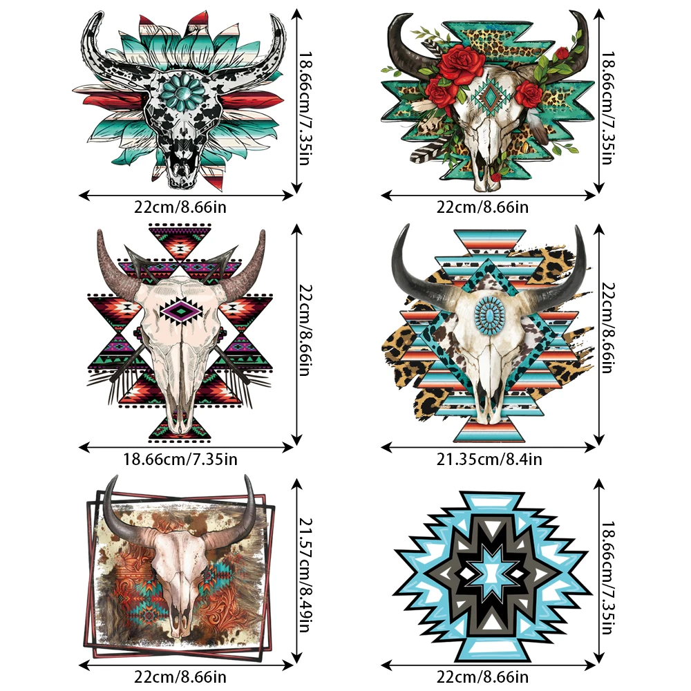 Мультяшная голова быка Горячая наклейка одежда цветной дизайн горячая печать своими руками