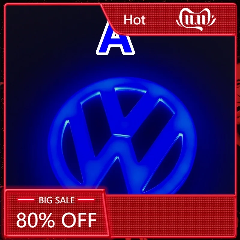 

Горячая новинка 2026: 11-сантиметровый 4D-эмблема для Volkswagen, светящийся LED-логотип для багажника, 4D-логотип для решетки радиатора Volkswagen Bora