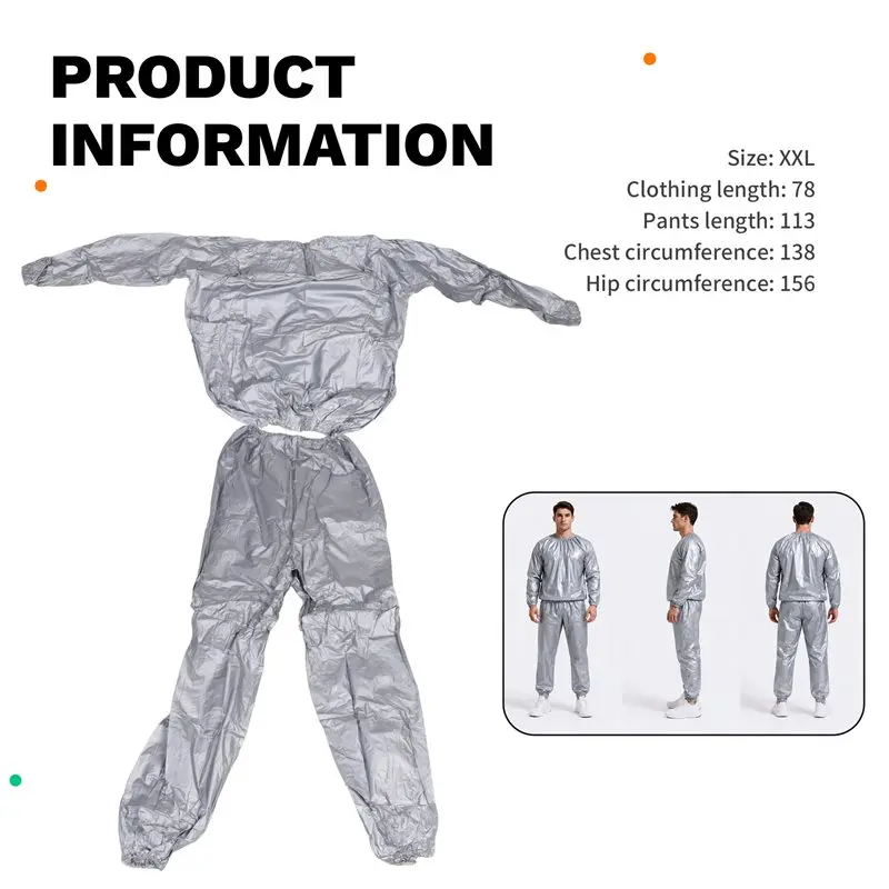 Heavy Duty Fitness Weight Loss Sweat Sauna Suit Exercise Gym Anti-Rip Multi-Purpose - view 6