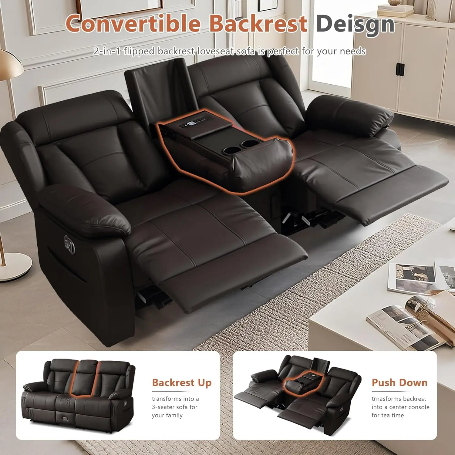 Thumbnail 4 - #7 Latest Reclining Sofa Couches Offers