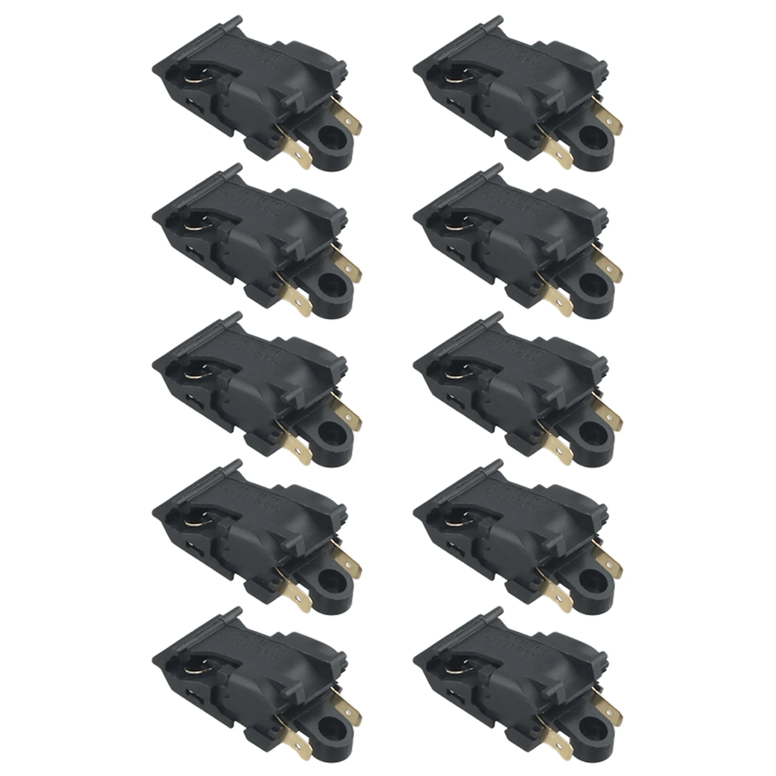 

10Piece Electric Kettle Switch Thermostat Temperature Control For XE-3 JB-01E 16A Terminal Kitchen Appliance Parts Black