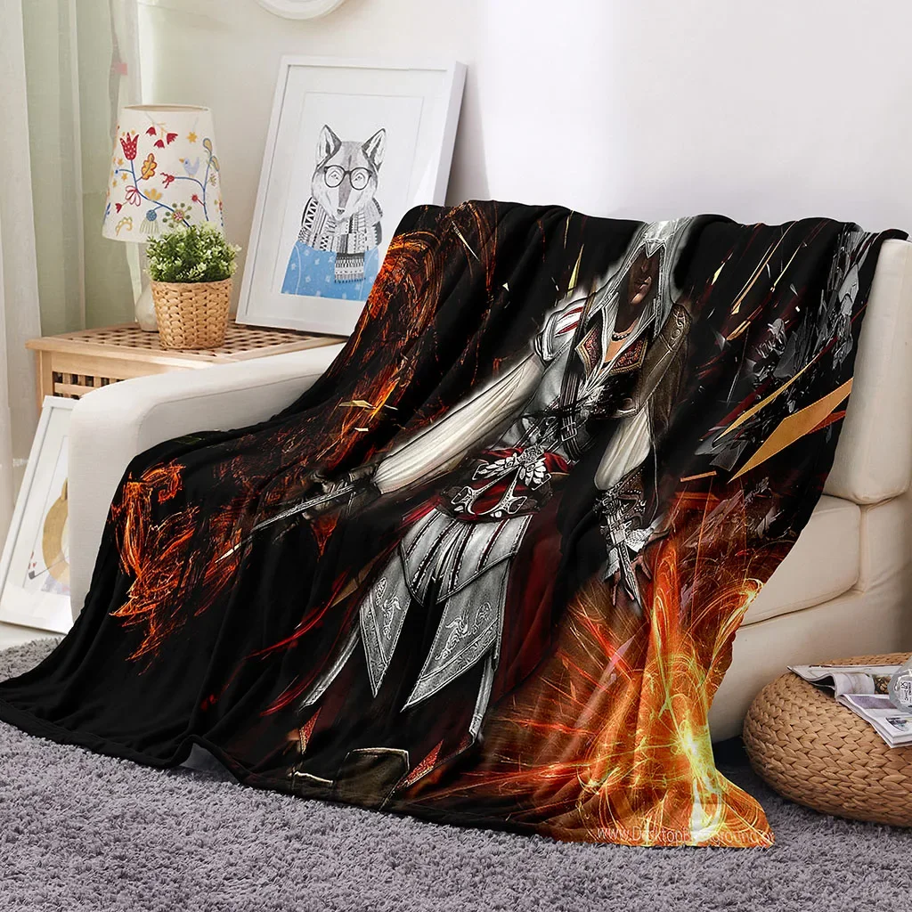 Custom Apex Legends Wraith Octane Knitted Blanket Fleece Gibraltar Game Super Soft Throw Blanket for Airplane Travel Bedspread