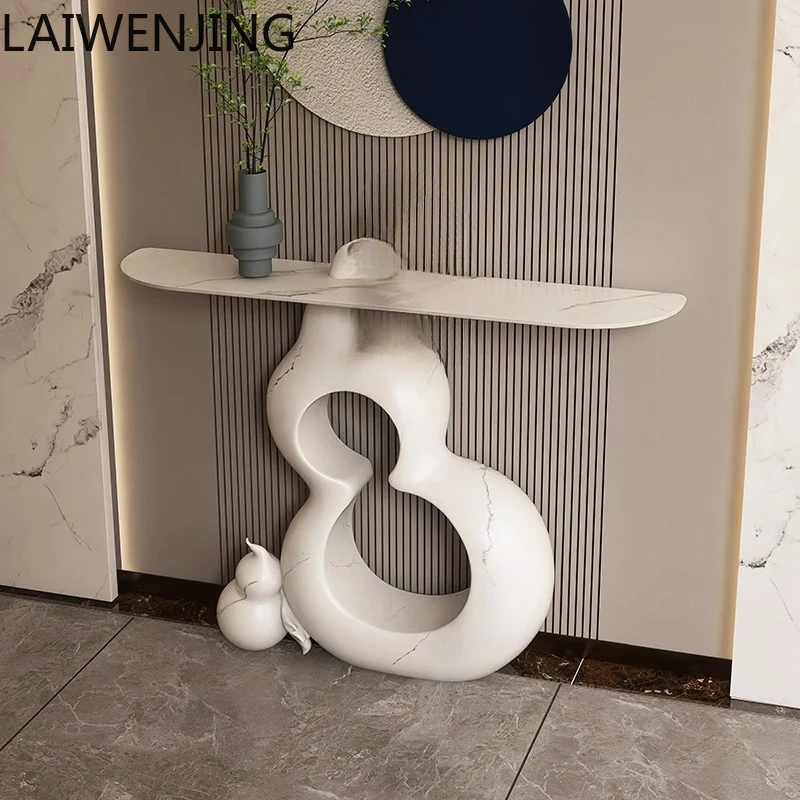 

SGF rock slab light luxury entrance table high-end simple corridor entry plan
