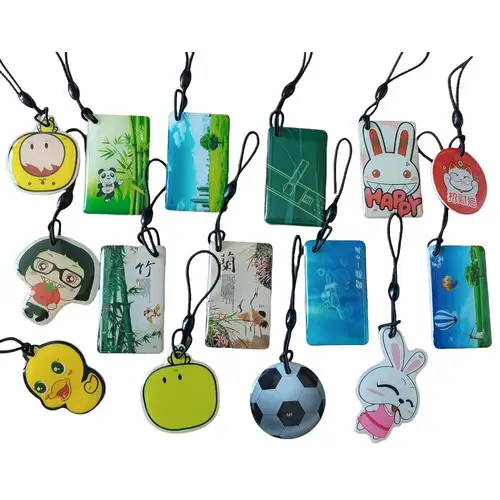 Múltiples opciones UID 13,56 Mhz NFC regrabable RFID IC etiqueta llaveros llavero cambiable 1K S50 tarjeta de Control de acceso patrón aleatorio