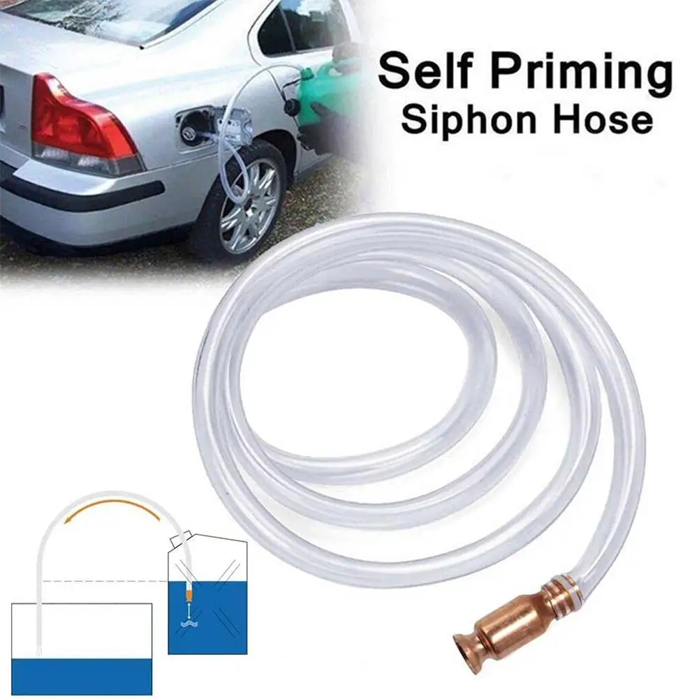 Manual Suction Pipe Gas Siphon Pump Gasoline Fuel Water Shaker Siphon Safety Self Priming Hose Pipe Plumbing Hoses 