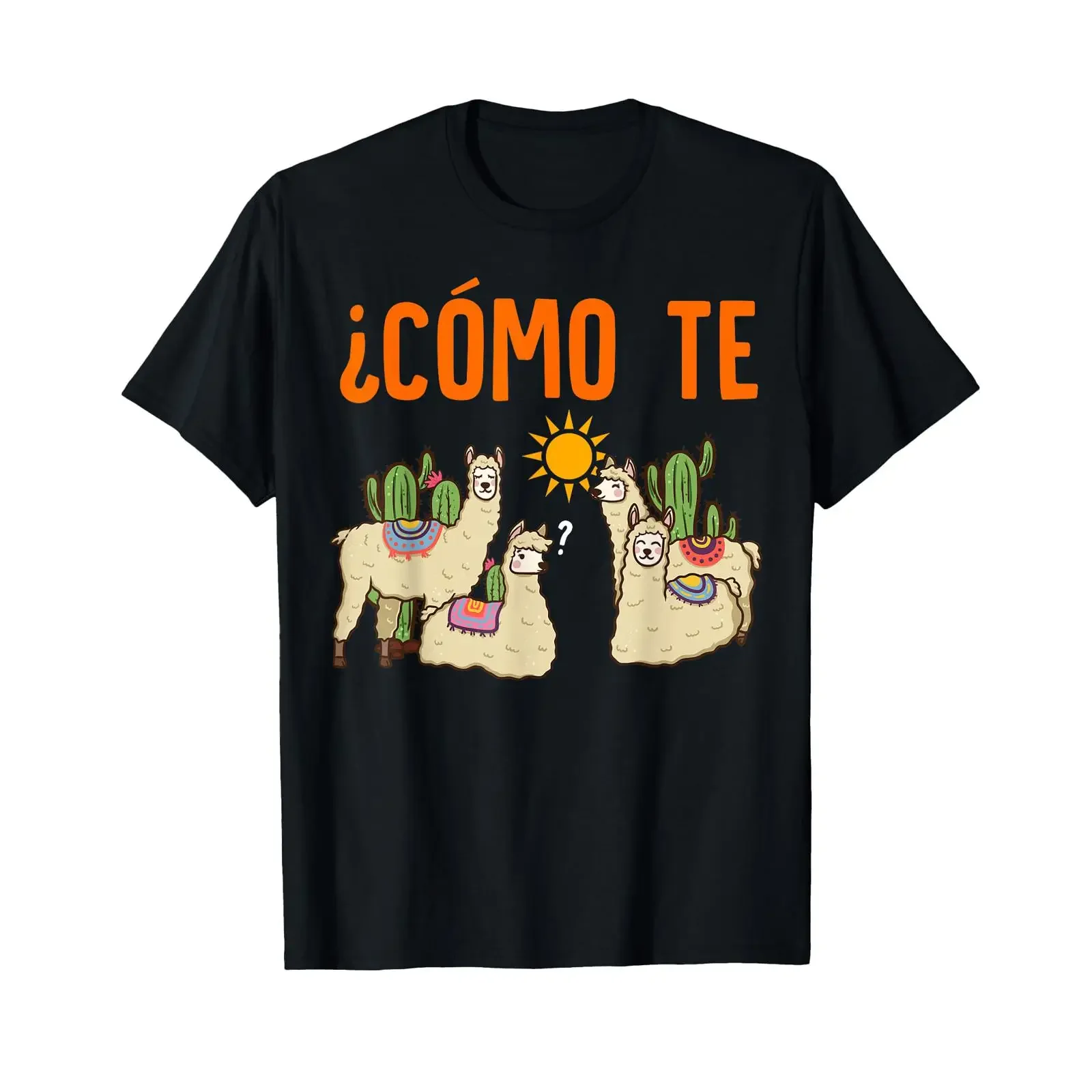 Como Te LLamas Spanish Teacher Llama T Shirt for Girls Kids vintage Washed Soft graphic Stylish Casual Slightly Versatile