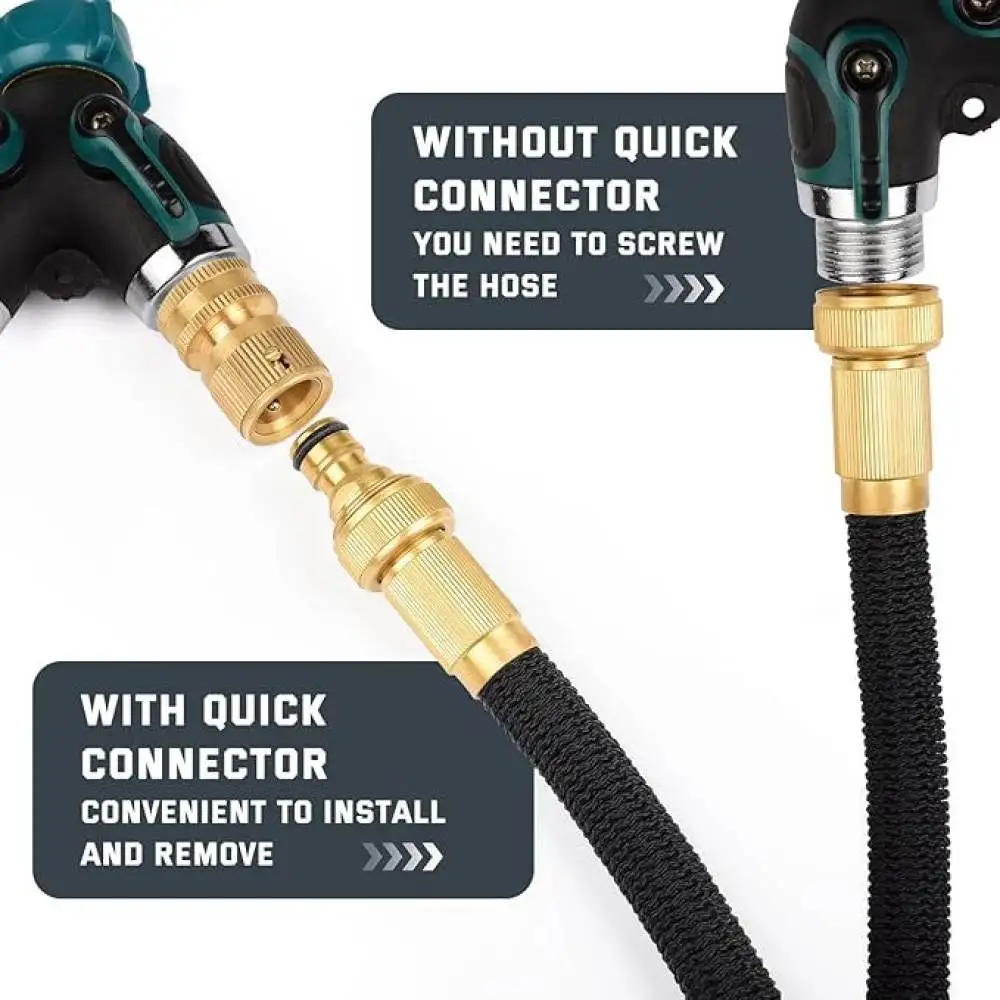 Solid Brass Garden Hose Quick Release Connector 3 4 GHT Thread Adapter For Outdoor Irrigation Water Pipe Supply