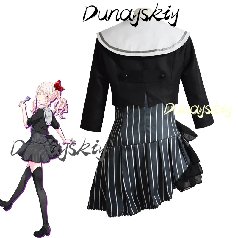 أزياء أكياما ميزوكي التأثيرية مشروع سيكاي الملونة المرحلة أمييا كوسبلاي لوليتا الزي فستان بحار المدرسة شعر مستعار مخصص