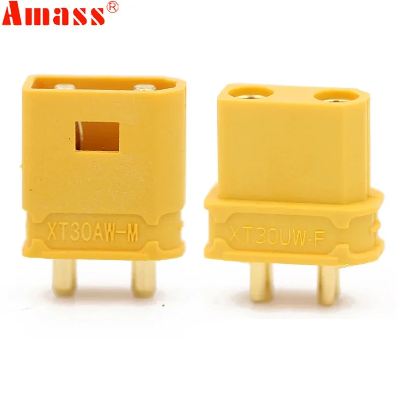 5/10/50 paia Amass XT30AW-M XT30UW-F Spina impermeabile con connettore fibbia di bloccaggio per aereo RC FPV Drone auto barca elicottero