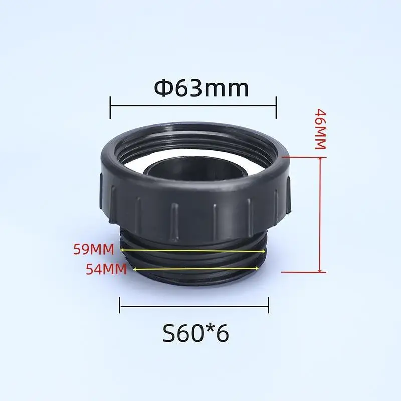 1 Piece 1000 Liter IBC Tank DIY Accessories S60x6 63mm Thread Connector Ton Barrel Connector IBC Tank Adapter