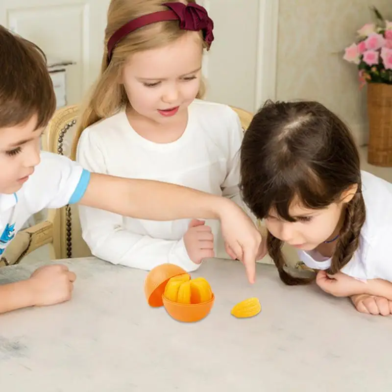 オレンジ色のパズルピース 3D シミュレーションオレンジ色のマジックキューブ教育クリエイティブストレスリリーフおもちゃフルーツフィジェットデスクトップ