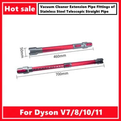 For Dyson Vacuum Cleaner V7/8/10/11 Extension Pipe Fittings of Stainless Steel Telescopic Straight Pipe