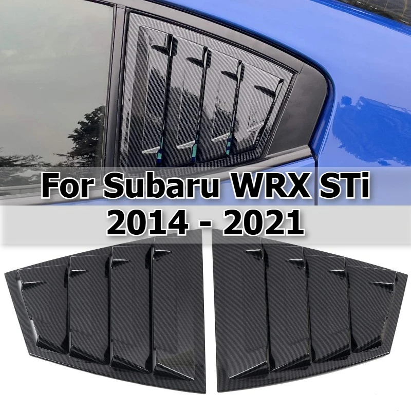 Car Accessories for Subaru WRX STi 2015 2016 2017 2018 2019 2020 ABS Rear Window Louvers Shutters Blinds Cover Trim 2pcs