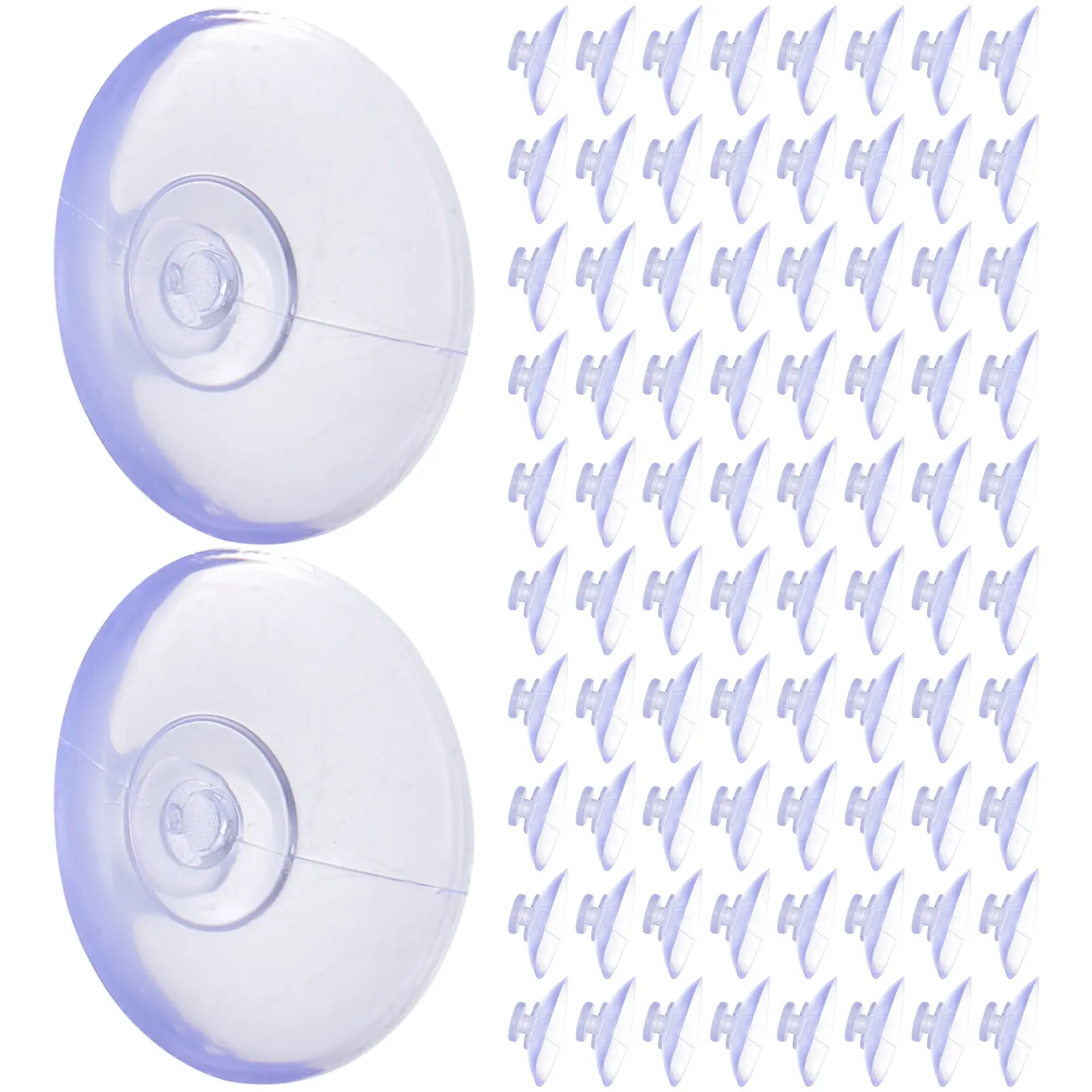 100Pcs Suction Cup Hooks Small Lightweight Reusable for Glass Windows Mirrors Table Tops Hang Keys String Lights No Scratch